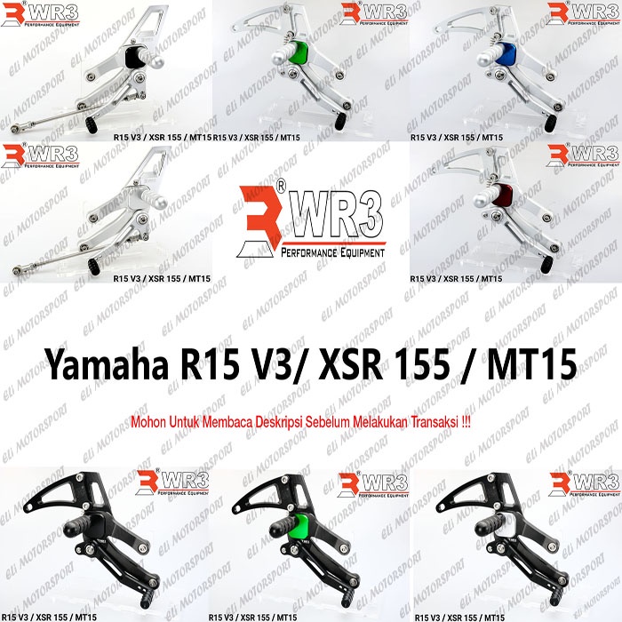 Jual Footstep Racing WR3 V Series Yamaha R15 V3 XSR 155 MT15