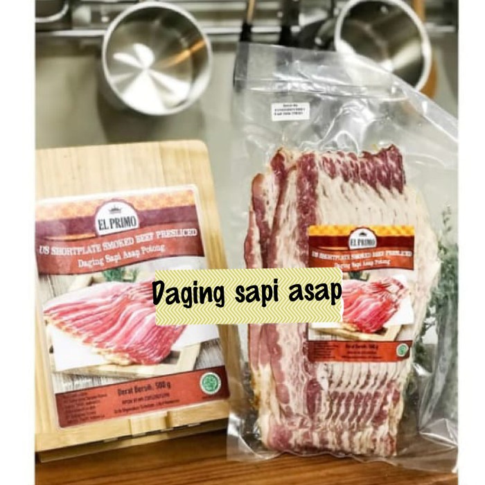 Jual Daging Asap El Primo Daging Sapi Asap Beef Bacon Slice Halal