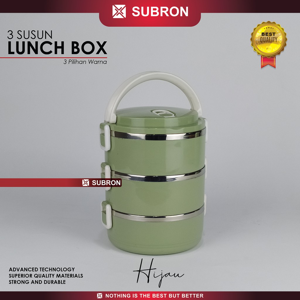 Jual SUBRON Rantang Lunch Box Tempat Bekel Wadah Bekal Makanan Warna