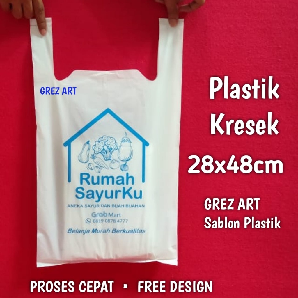 Jual Plastik Kresek Sablon X Free Design Shopee Indonesia