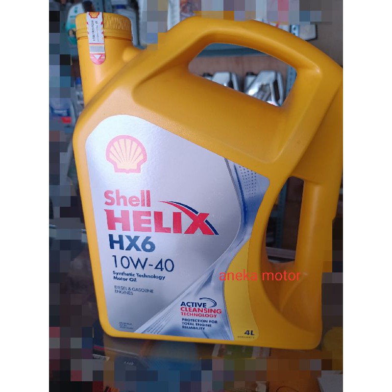 Jual Oli Mobil Shell Helix Hx6 Sae 10w 40 Galon 4liter Shopee Indonesia