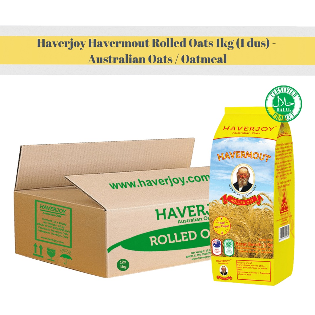 Jual Haverjoy Havermout Rolled Oats Kg Dus Australian Oats