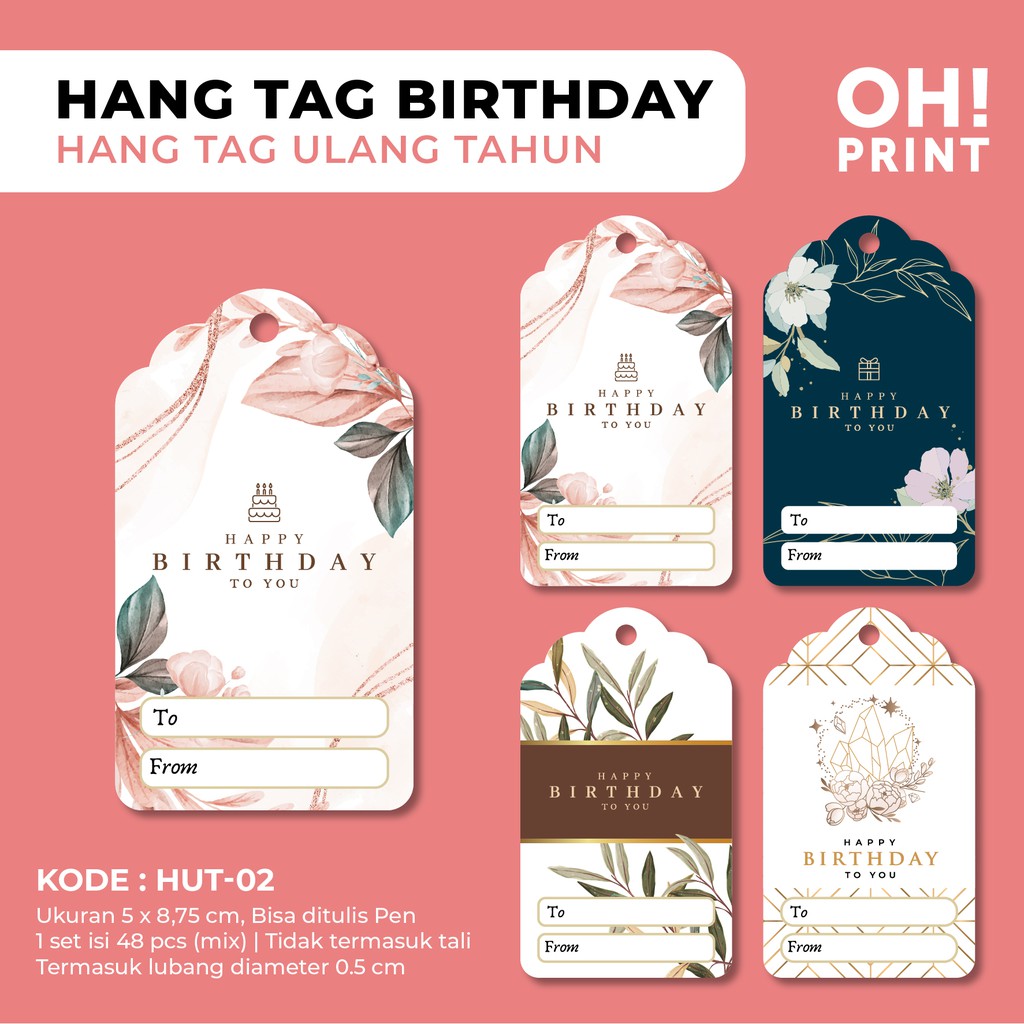 Jual Pcs Hang Tag Ulang Tahun Birthday Hang Tag Birthday Tag