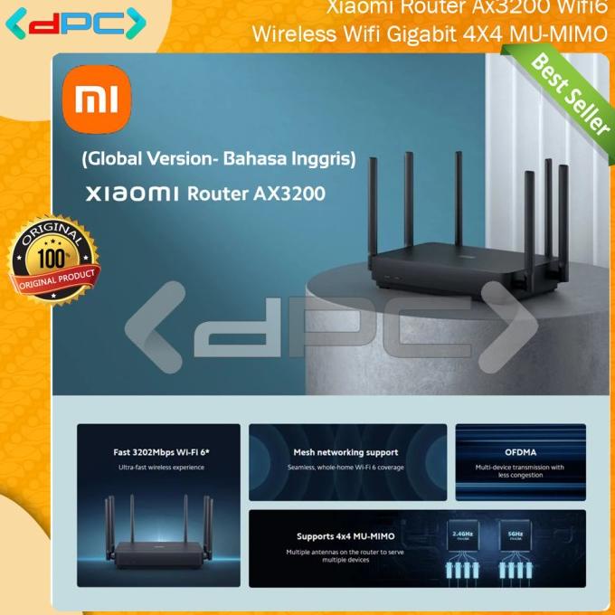 Jual Xiaomi Router Ax3200 Wifi6 Wireless Wifi Gigabit Mesh Global