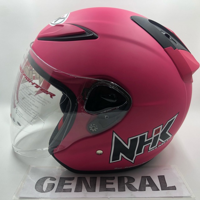 Jual Helm NHK R6 Solid Polos Pink Magenta Doff Magenta Dop Half Face