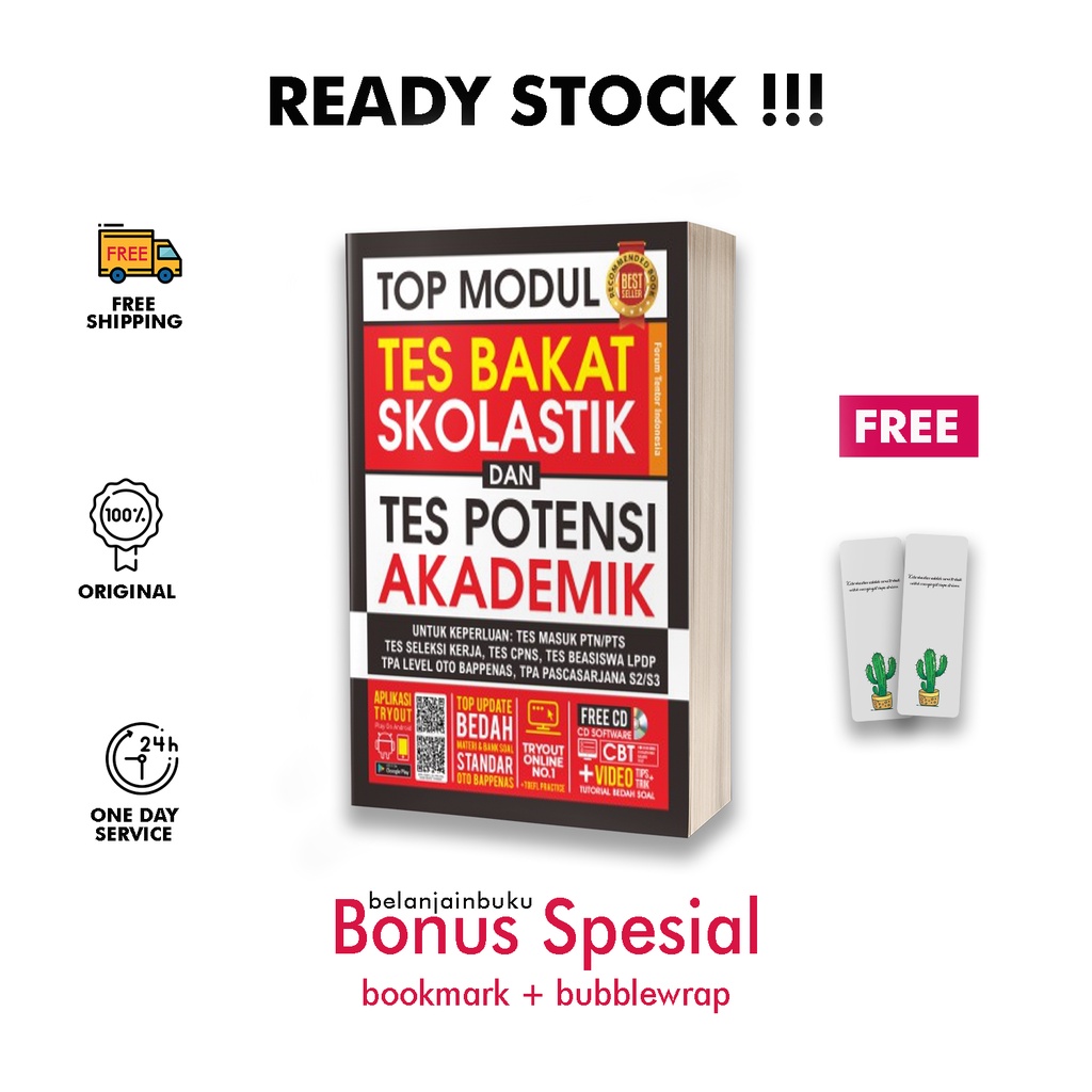 Jual BUKU TOP MODUL TES BAKAT SKOLASTIK DAN TES POTENSI AKADEMIK