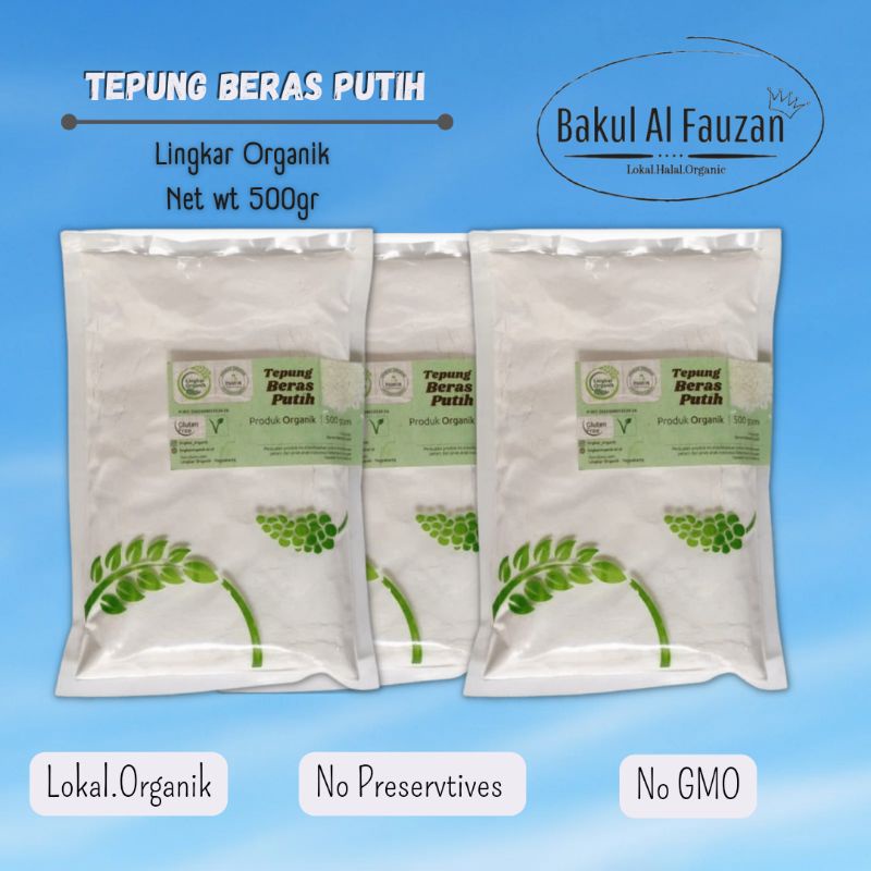 Jual Tepung Beras Putih Organik 500gr Mpasi Gluten Free Healthy