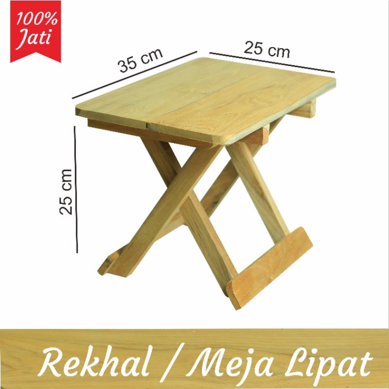 Jual Meja Lipat Portable Kayu Jati Meja Belajar Lipat Kayu Jati