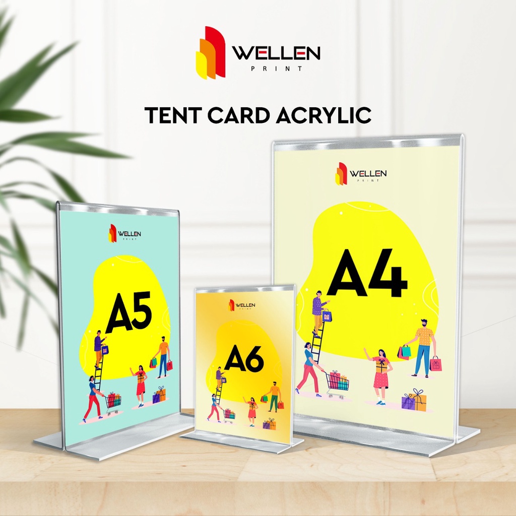 Jual WELLEN PRINT CETAK TENT HOLDER ACRYLIC PRINT CUSTOM TENT CARD