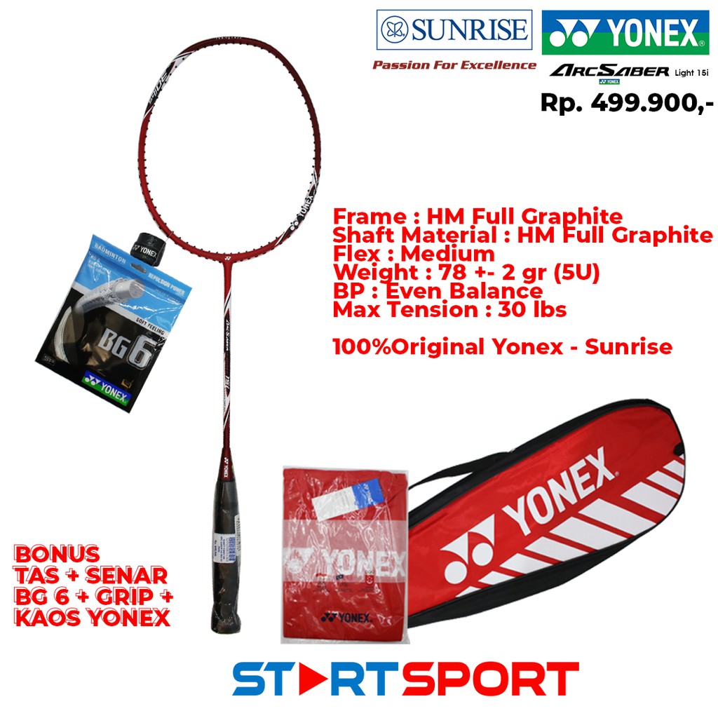 Jual Raket Badminton Yonex Arcsaber Light I Shopee Indonesia