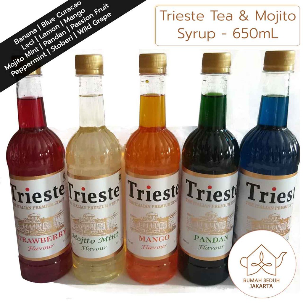 Jual Trieste Italian Syrup 650 ML Tea And Mojito Syrup Series Mint