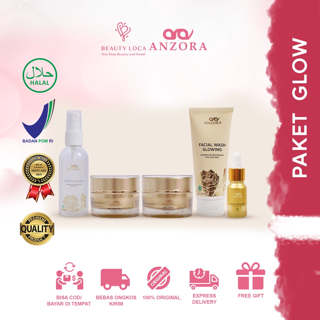 Jual Beauty Loca Anzora Skincare Paket Glow Series Paket Pencerah Dan