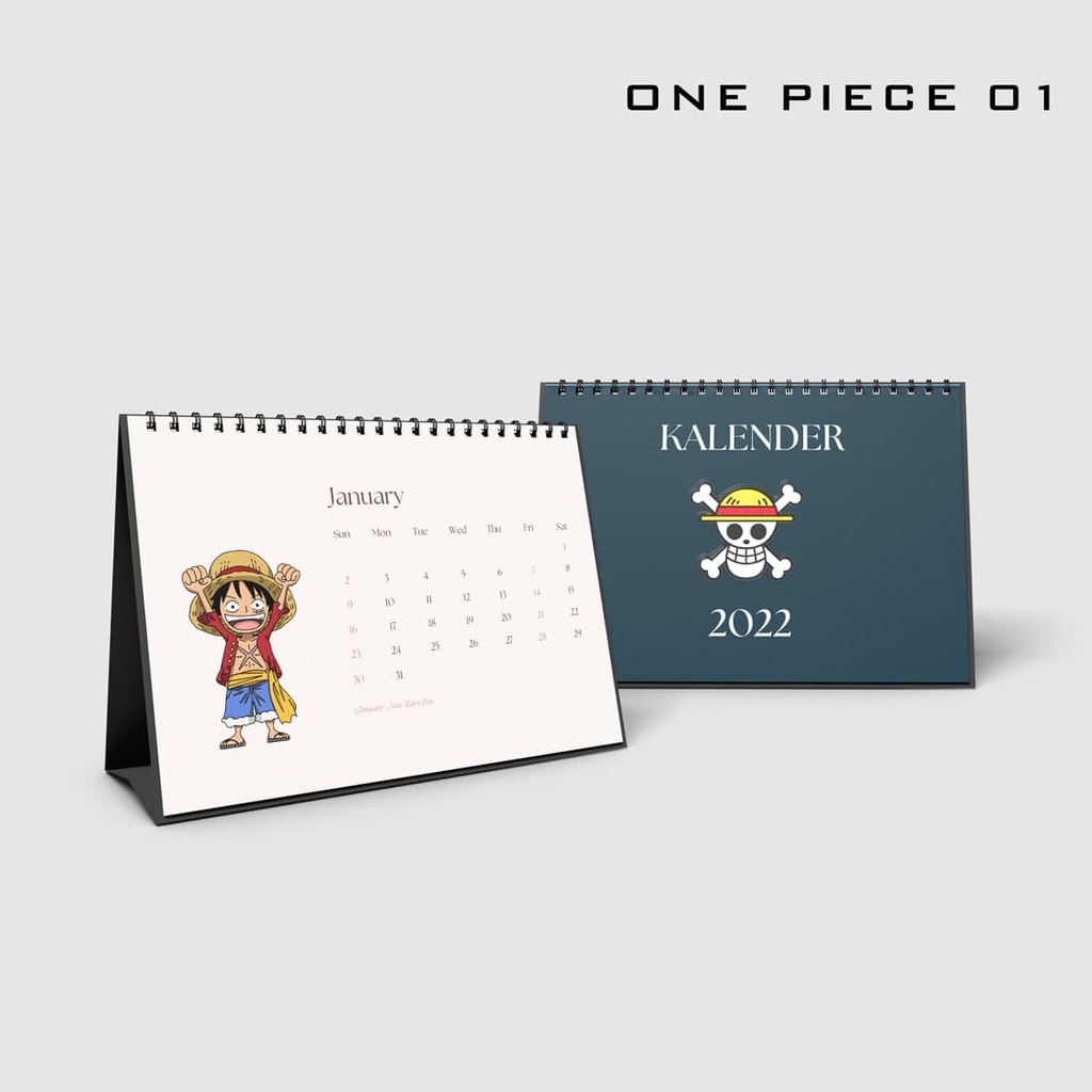 Jual Kalender Meja Karakter One Piece Kalender Duduk