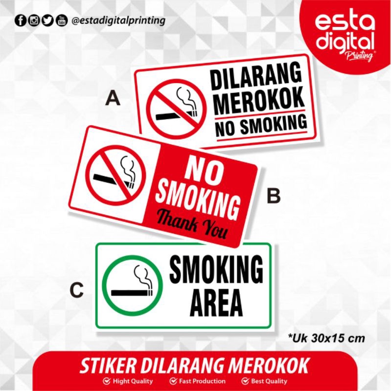 Jual Stiker Dilarang Merokok No Smoking Area Shopee Indonesia