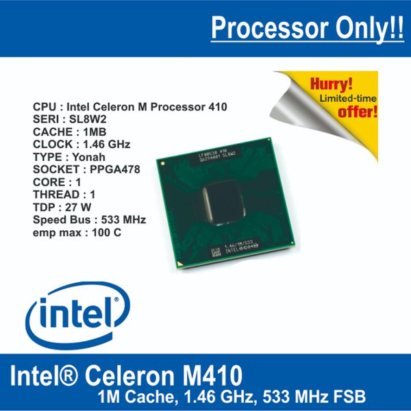 Jual Et Cpu Clr Processor Laptop Notebook Prosesor Intel Celeron M