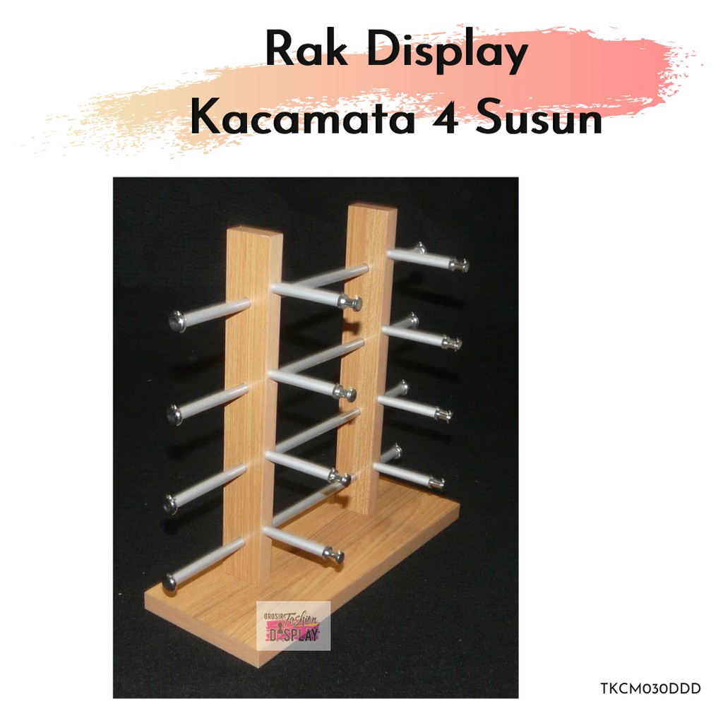 Jual Rak Display Holder Kacamata Bahan Kayu Stand Tempat Pajangan