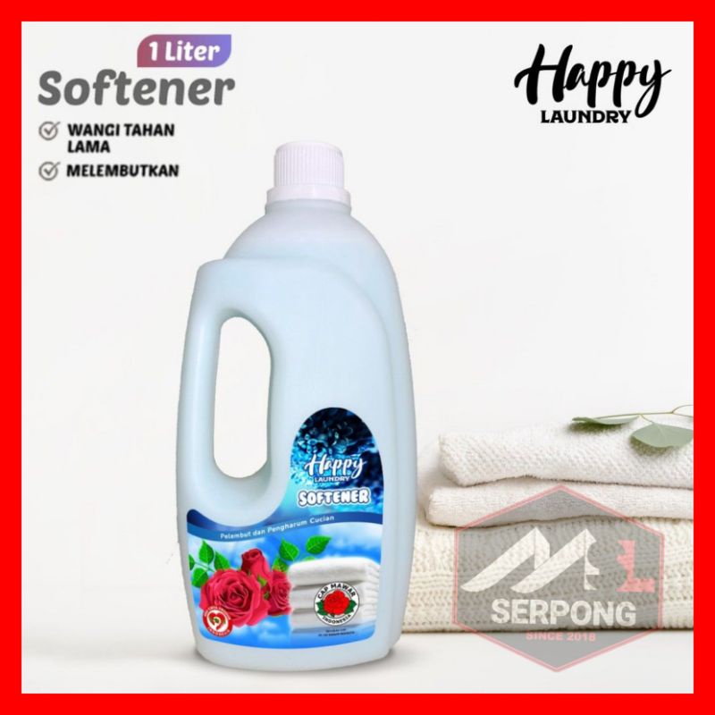 Jual SOFTENER PAKAIAN BIRU 1 LITER HAPPY LAUNDRY PELEMBUT PAKAIAN