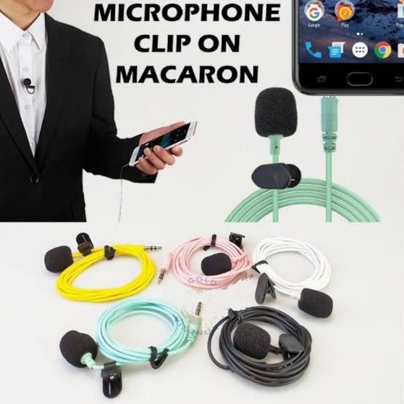 Jual Mic Clip On Jepit Mic Smule Microphone Youtubers Mic Kabel Mm