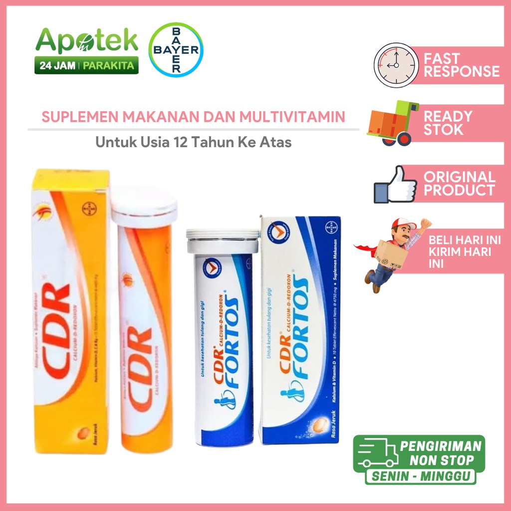 Jual Cdr Fortos Suplemen Kalsium Plus Multivitamin Effervescent Isi