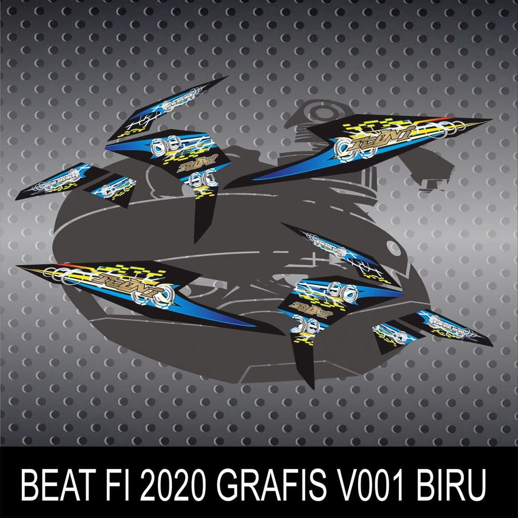 Jual STIKER STRIPING VARIASI BEAT FI 2020 GRAFIS V001 BIRU Shopee