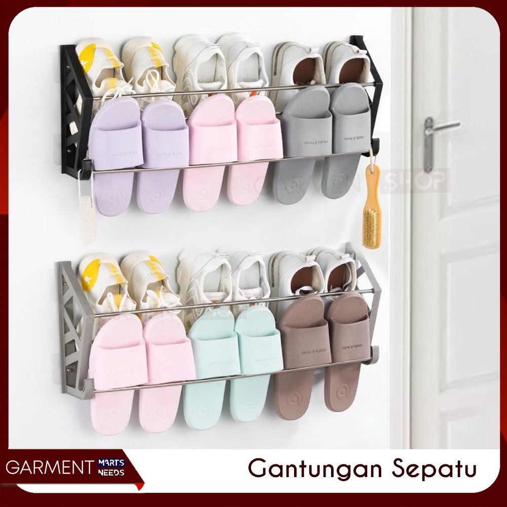 Jual Rak Sepatu Gantung Susun Shoe Rack Holder Tempat Sandal Panci