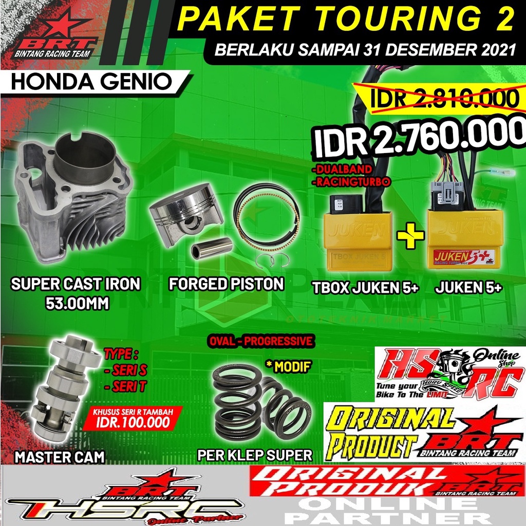 Jual PAKET BLOK Cylinder BRT Bore UP 130 Cc Honda GENIO Beat Deluxe