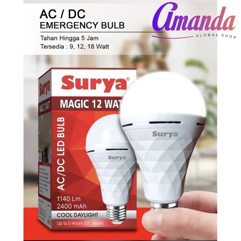 Jual AMANDA Lampu Bolam Emergancy 11 Watt Lampu Magic Nyala Otomatis