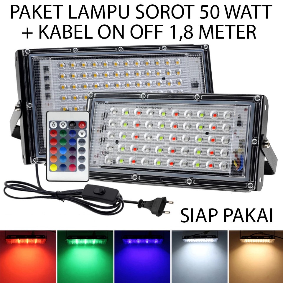 Jual Siap Pakai Lampu Sorot Led W Saklar On Off Lampu Tembak