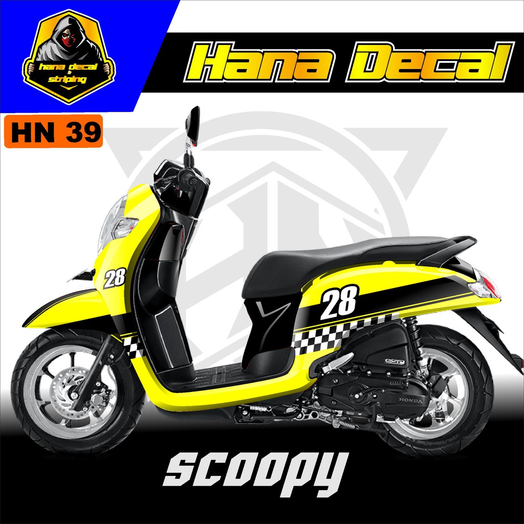 Jual Variasi Stiker Decal Scoopy Full Body Full Blok Decal Stiker Scopy