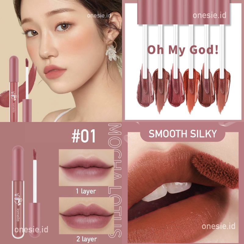 Jual Lipstick Lameila Nude Edition Lipstik Lip Glaze Cair Lip Gloss