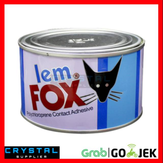 Jual Lem Fox Biru Kaleng Gram Lem Kulit Karet Busa Kayu Hpl Vinyl