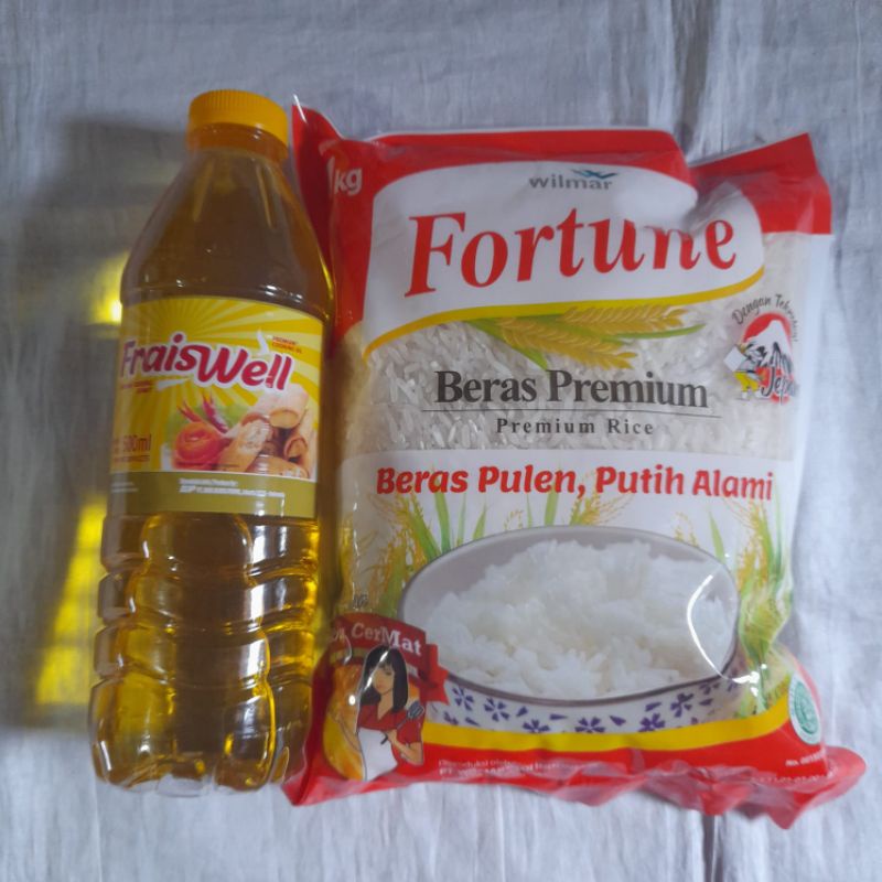 Jual Paket Beras Fortune Sania Kg Minyak Fraiswell Ml Shopee