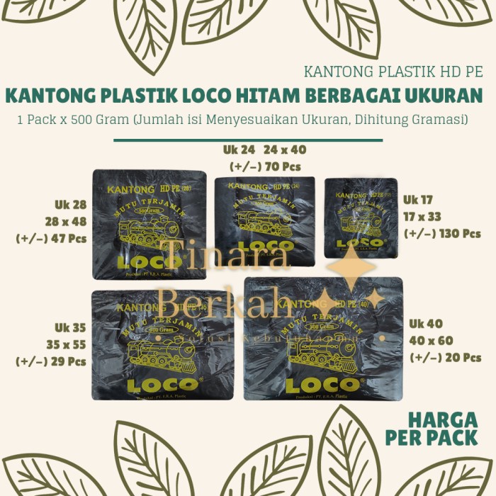 Jual Kantong Plastik Kresek Hd Pe Loco Hitam Tebal Plastik Packing