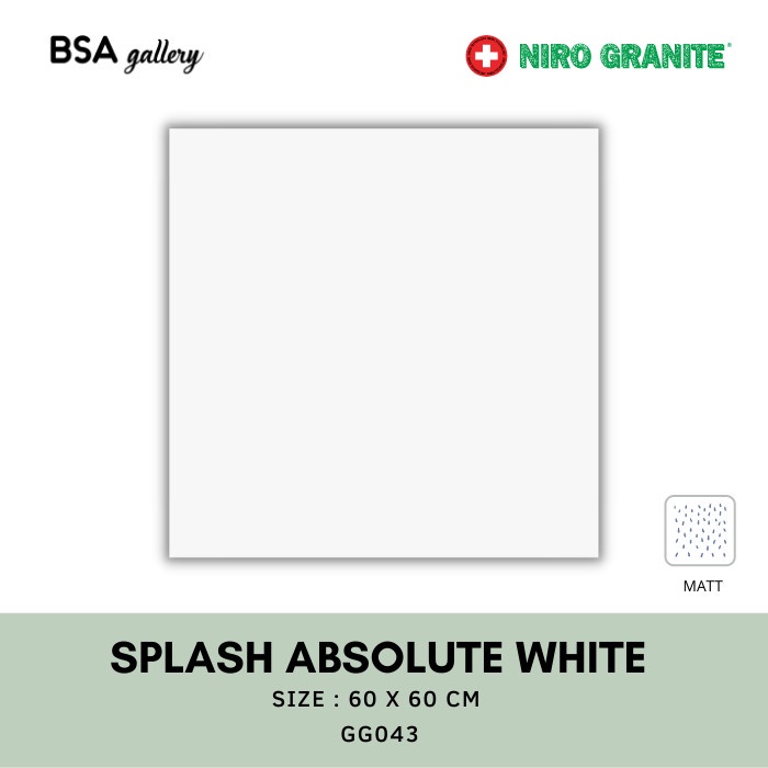 Jual Niro Granite X Splash Absolute White Granite Matt Lantai