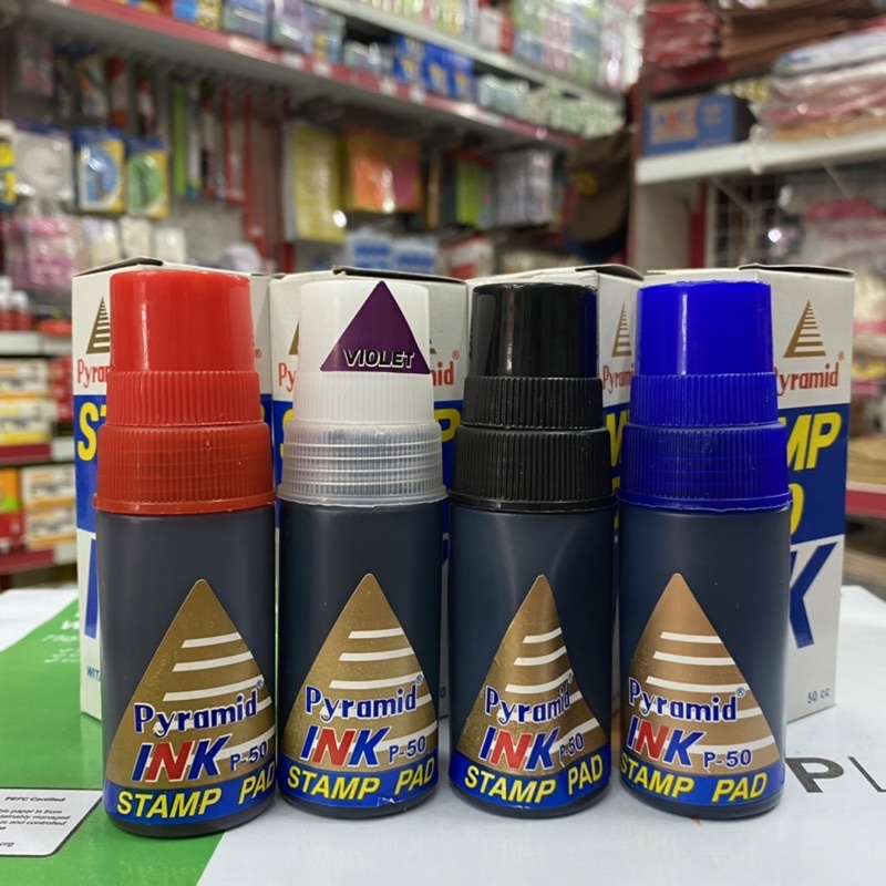 Jual Tinta Bak Stempel Pyramid Tinta Cap Stempel Biru Merah Ungu