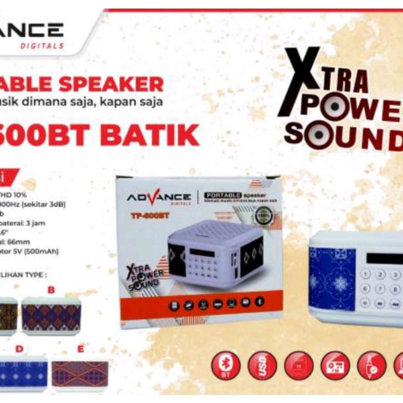 Jual Speaker Advance Tp Batik Digital Tp Bt Bluetooth With