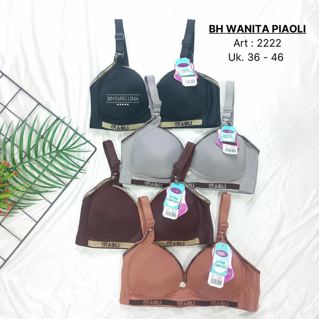 Jual BH BRA Piaoli Cup Besar BH Wanita Kait 3 Sport Tanpa Kawat