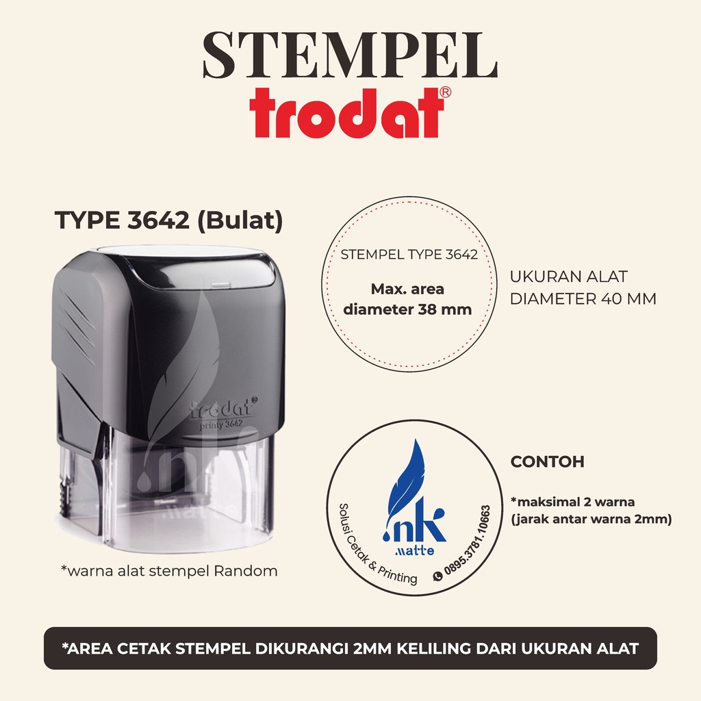 Jual STEMPEL TRODAT WARNA STANDART STEMPEL CUSTOM STEMPEL NAMA