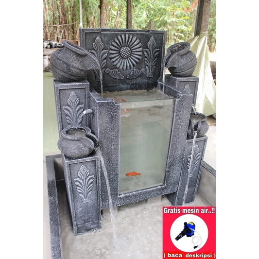 Jual Air Mancur Kolam Kaca Plus Aquarium Atas Gratis Mesin Air Ukuran