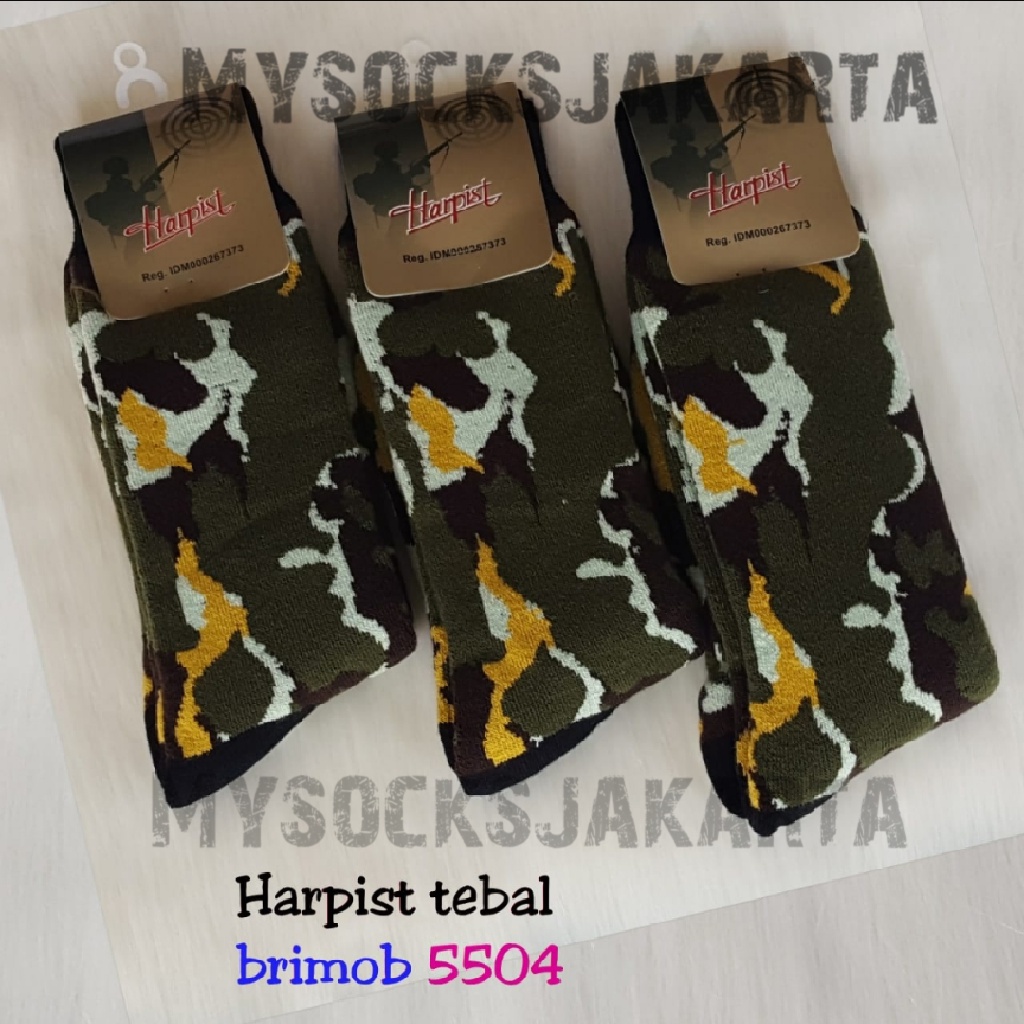 Jual Kaos Kaki Pria Tebal PDL Loreng Army Tentara Harpist Shopee