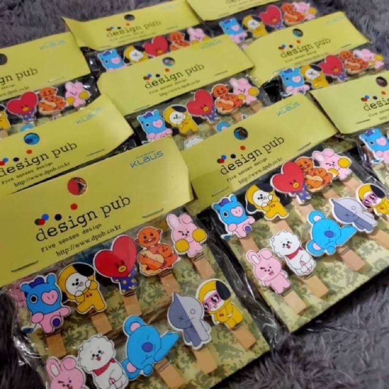 Jual Wooden Clip Jepitan Kayu Kertas Foto Bt Bts Army Jepit Foto