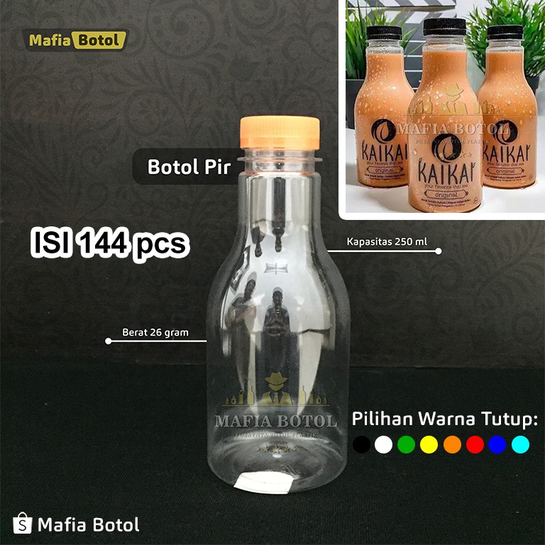 Jual Botol Plastik Pier Pir Pear Minuman Minum Kopi Susu Jus 250 Ml PET