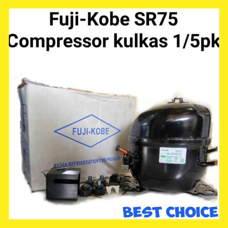 Jual COMPRESOR KULKAS 2 PINTU 1 5 HP SR75 FUJI KOBE Shopee Indonesia