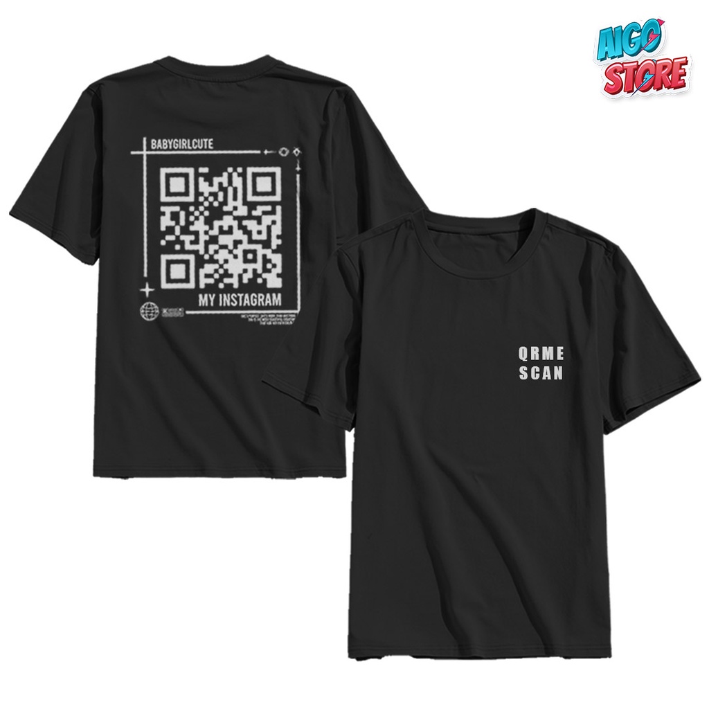 Jual COBA SCAN Custom Kaos Desain Bisa Barcode Aesthetic Bisa Pakai