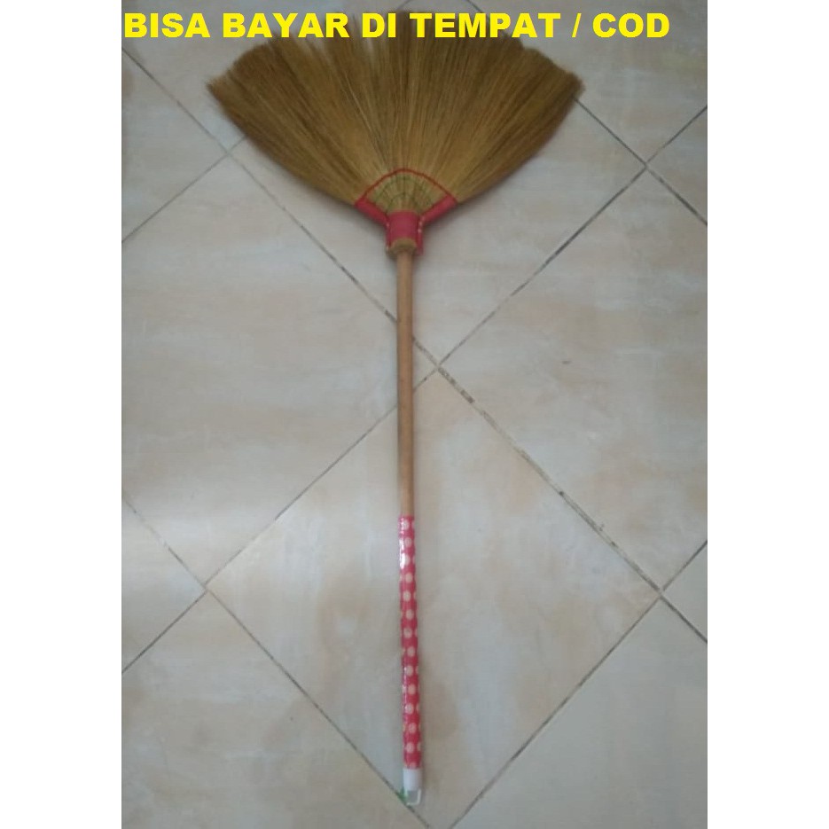 Jual SAPU LANTAI IJUK TRADISIONAL SEKAM RUMPUT PADI RAYUNG WARNA KUNING