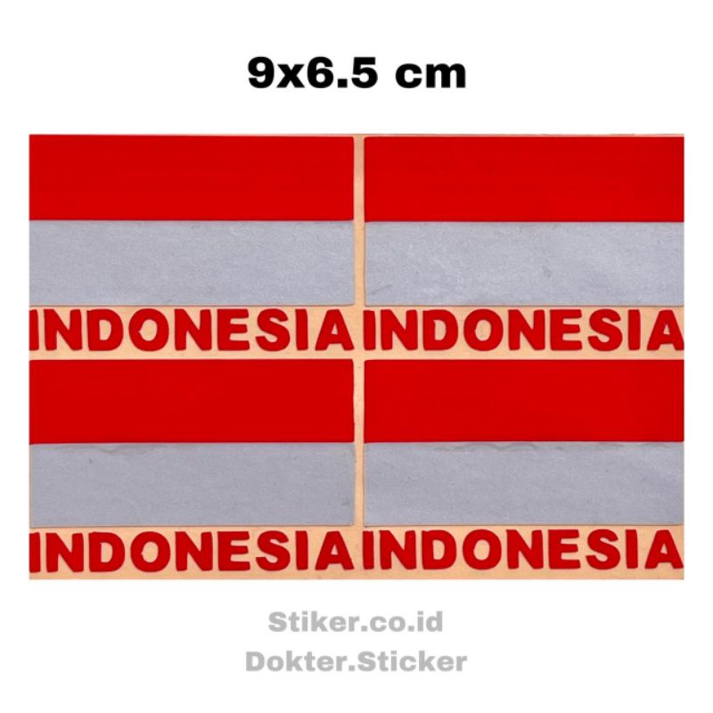 Jual Stiker Cutting Bendera Indonesia Merah Putih Stiker Pipi Isi