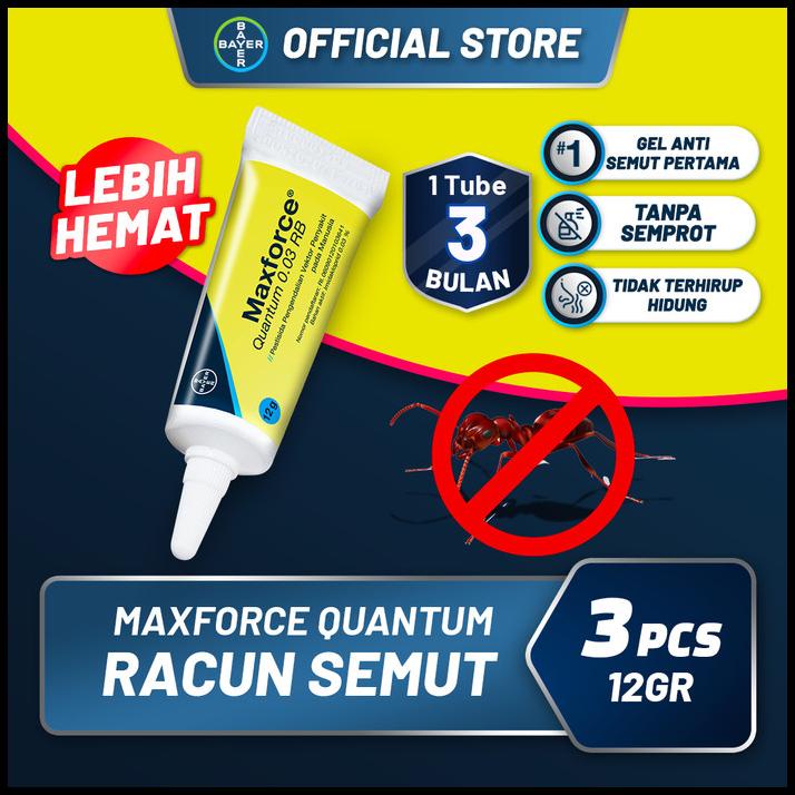 Jual Racun Semut Ampuh Obat Anti Semut Maxforce Quantum 3Pcs