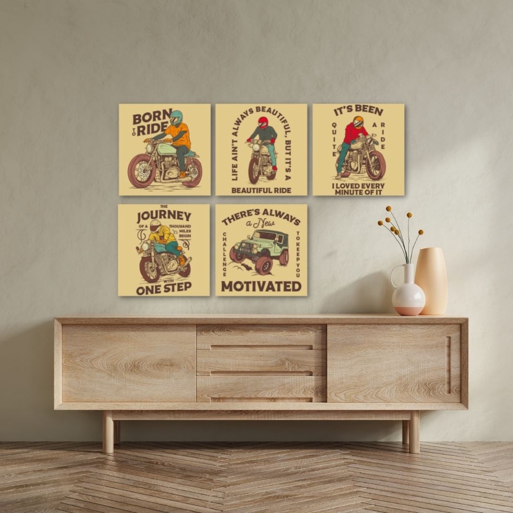 Jual Hiasan Dinding Poster Kayu Pajangan Dinding Dekorasi Cafe Racer Cr