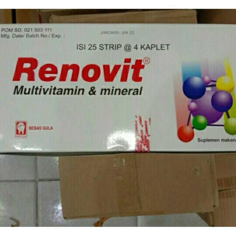 Jual Renovit Multivitamin Box Isi 100 Shopee Indonesia