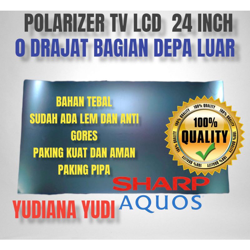 Jual POLARIS POLARIZER TV LCD SHARP AQUOS 24INCH 0 DERAJAT BAGIAN LUAR